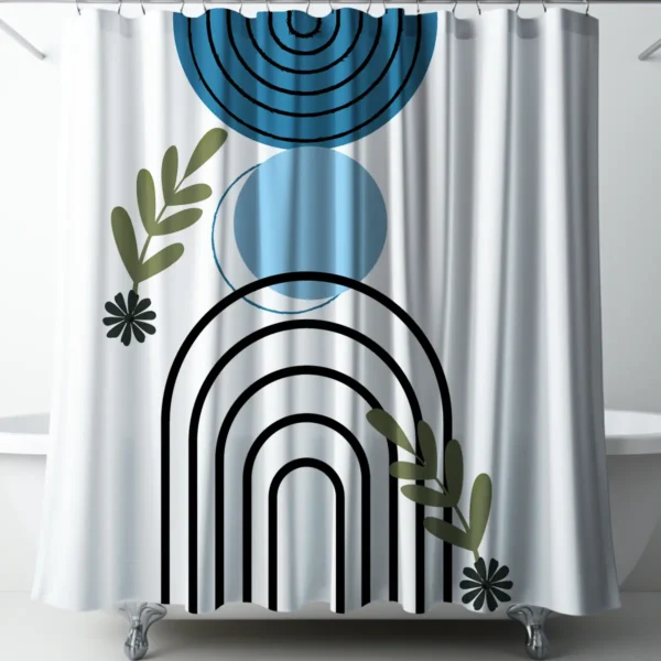 Blue Dusk Boho Shower Curtain