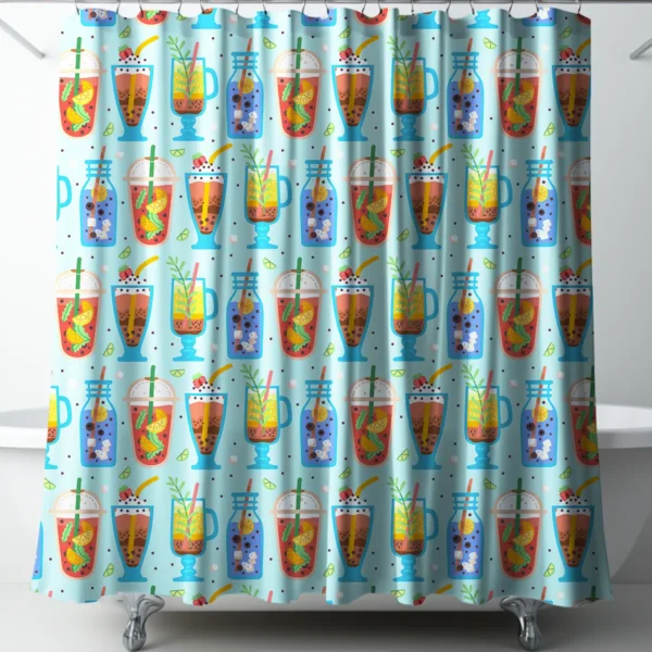 Icy Refreshment Cold Drink Shower Curtain