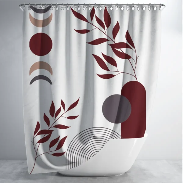 Lunar Fern Boho Shower Curtain