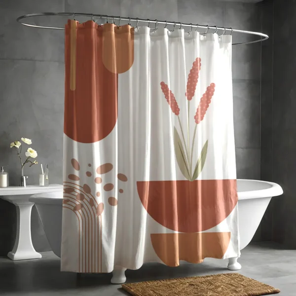 Desert Bloom Boho Shower Curtain