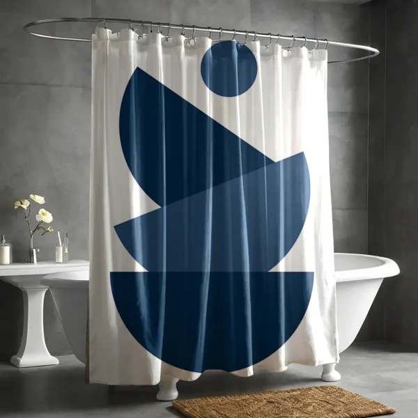 Midnight Stacked Boho Shower Curtain