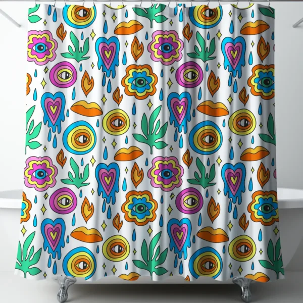 Kitschy Meltdown Vision Shower Curtain