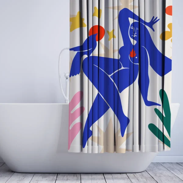 Celestial Flame Muse Matisse Shower Curtain
