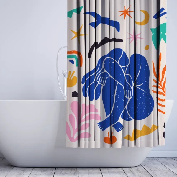 Seated Blue Muse Matisse Shower Curtain