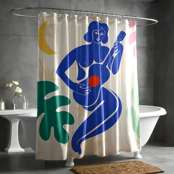 Blue Guitar Muse Matisse Shower Curtain