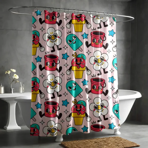 Happy Summer Treats Shower Curtain