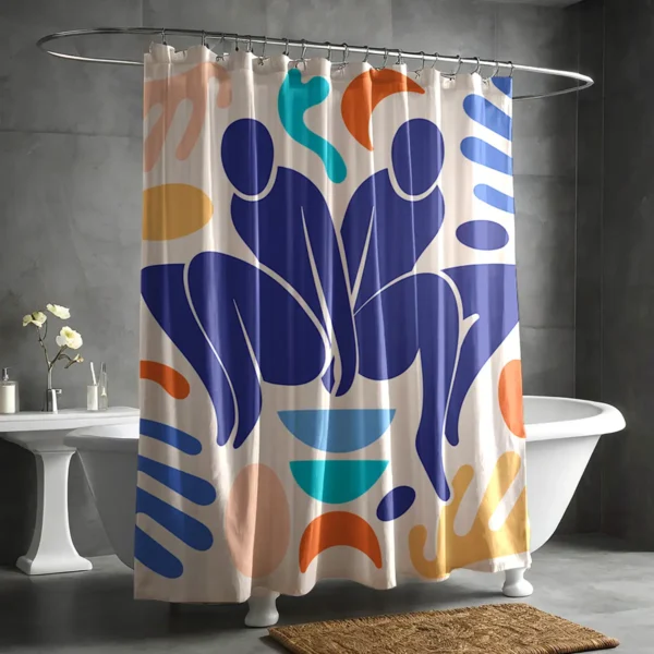 Abstract Figures Harmony Matisse Shower Curtain