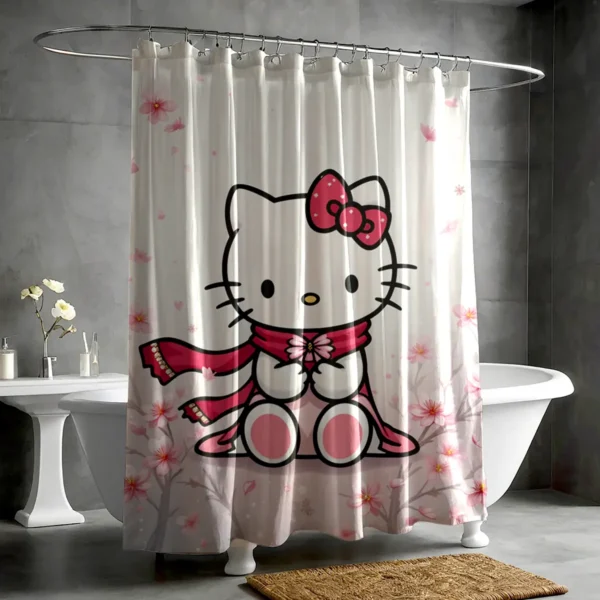 Hello Kitty Sakura Blossom Shower Curtain